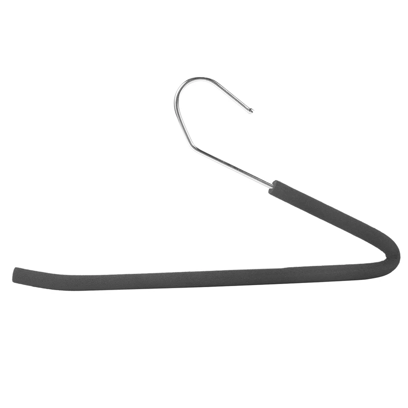 Open End Trouser Hangers Slack Pant Hanger With Non-Slip Foam Coated Black 15-Pack