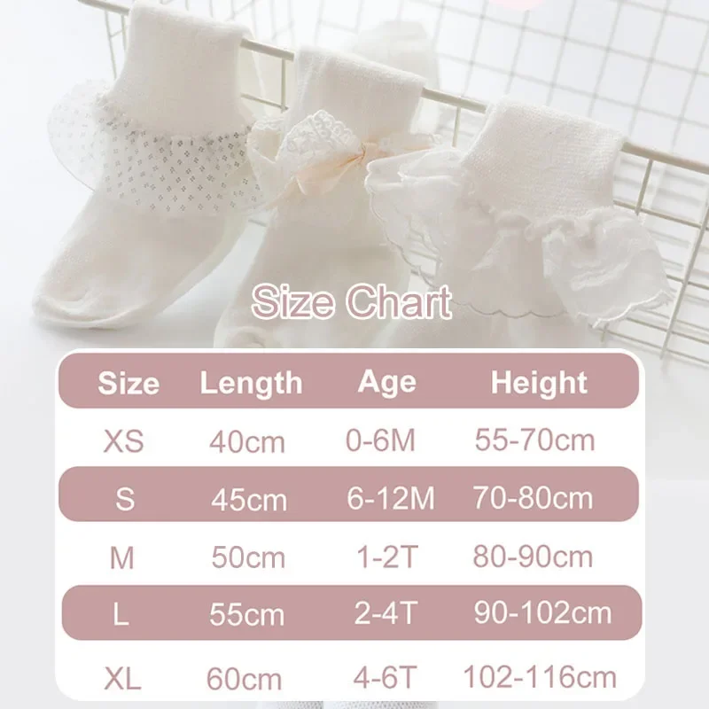 Bow Flower Stockings for Infant Newborn Little Girl Socks Lace Mesh Pantyhose Cute Girls Baby Tights Baby Girl Legging Tights images - 6