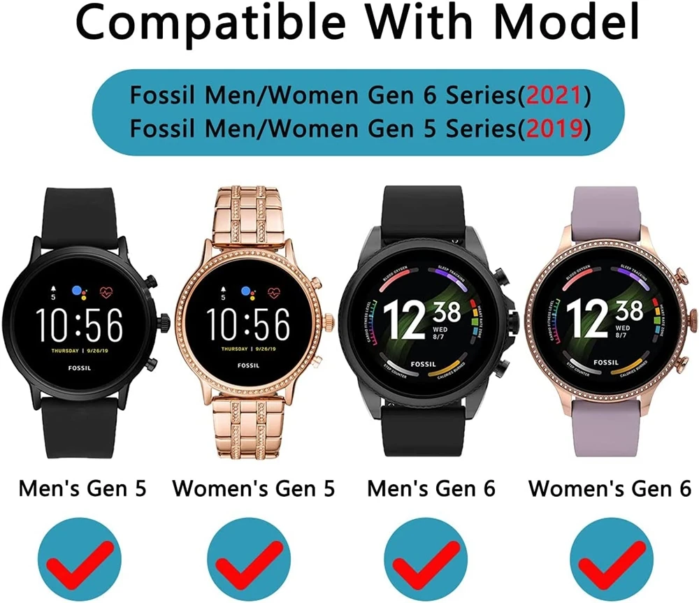 Screen Protector Tempered Glass  For Fossil Gen 5 / Gen 6 Smartwatch 6 42mm Women Carlyle HR watch