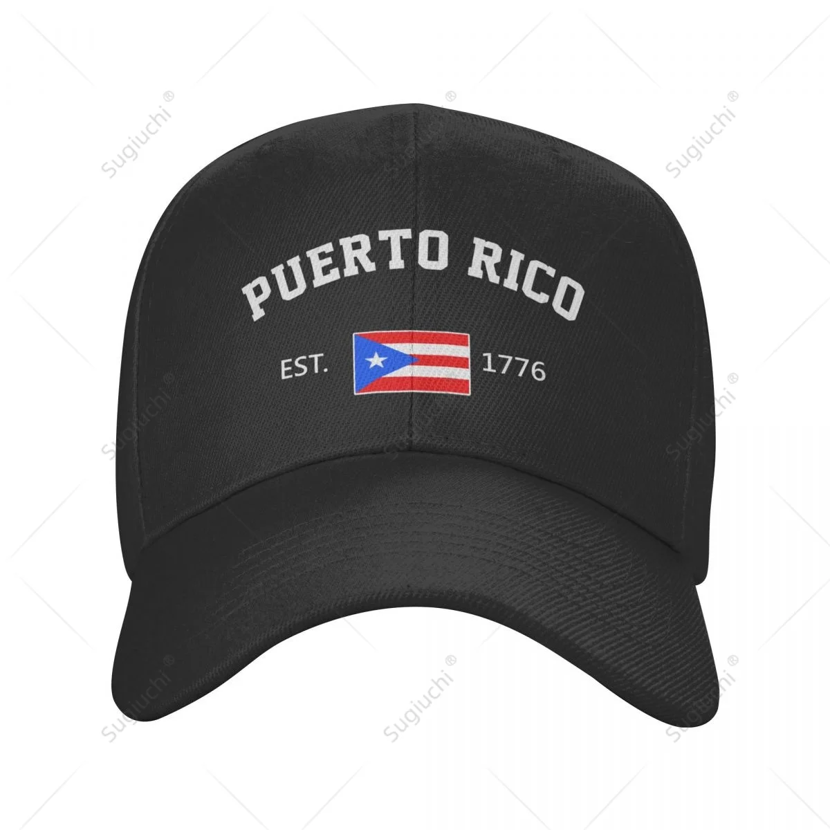 Unisex Baseball Cap Puerto Rico Est. 1776 Independence Day Wild Sun Shade Peaked Adjustable Outdoor Caps for Men Women