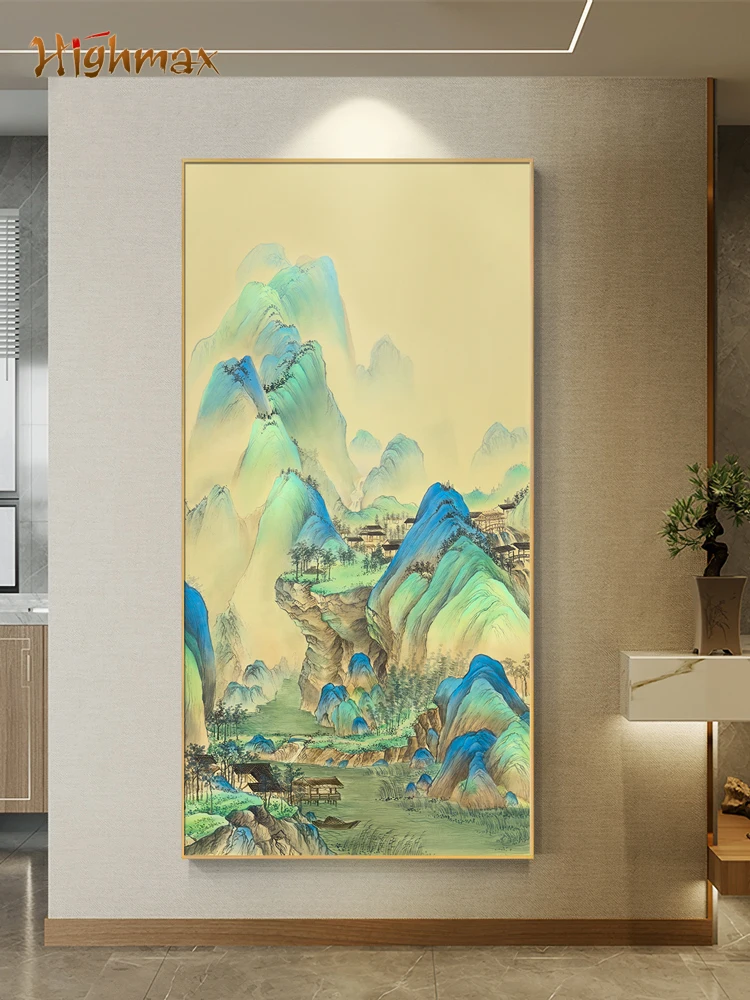 highmax Abstract Canvas Chinese Style Mountain Scenery Classical View Wall Art Posters Printing Canvas Wall Art Home Decor