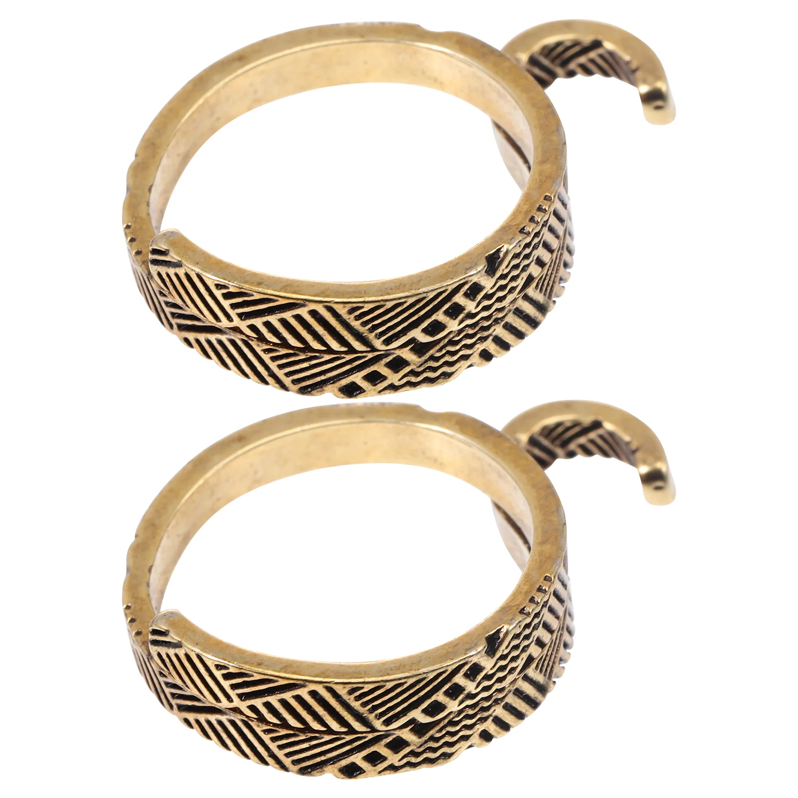 2 Pcs Winder Yarn Guide Finger Holder Knitting Accessory Rings Thai Silver Loop Copper