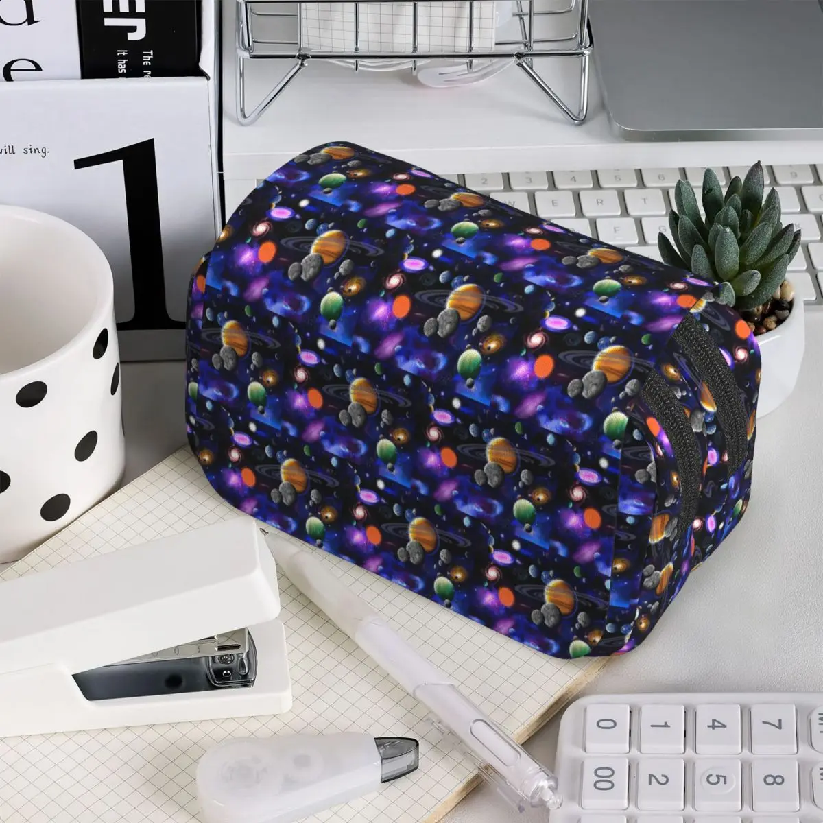 Solar System Space Planets Universe Pencil Case for Kids Gifts Pen Box Pencil Bag Stationery Supplies Pen Holder Bag