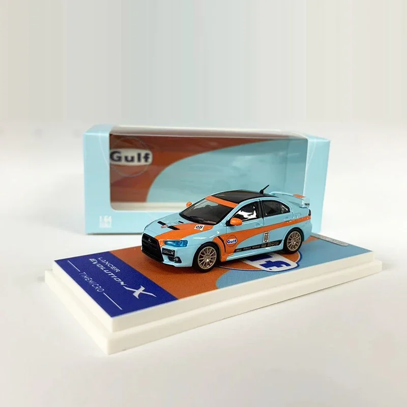 Time Micro 1:64 Alloy Model Car Lancer EVO V10 Die-Cast Vehicle Collection -Gulf Coating