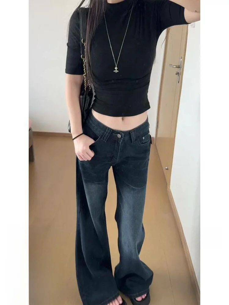 

Slim Fit High Waist Skinny Jeans Women's Summer Straight Leg Blue Washed Denim Pants Tapered Leggings Casual High Waist