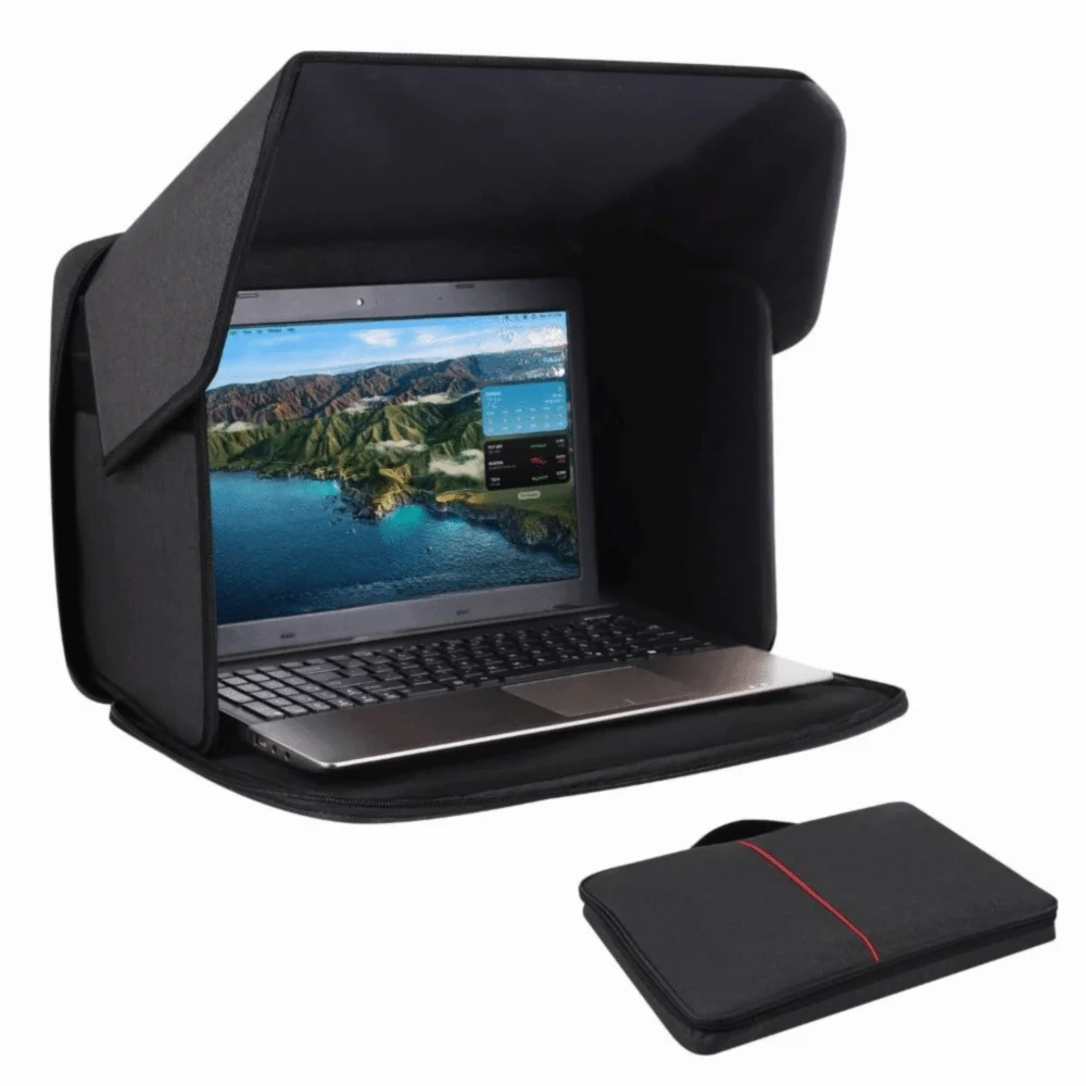 

New Foldable Laptop Sun Shade 12-16inch Portable Privacy Screen Hood Multi-functional Laptop Sunshade Bag Working Outside