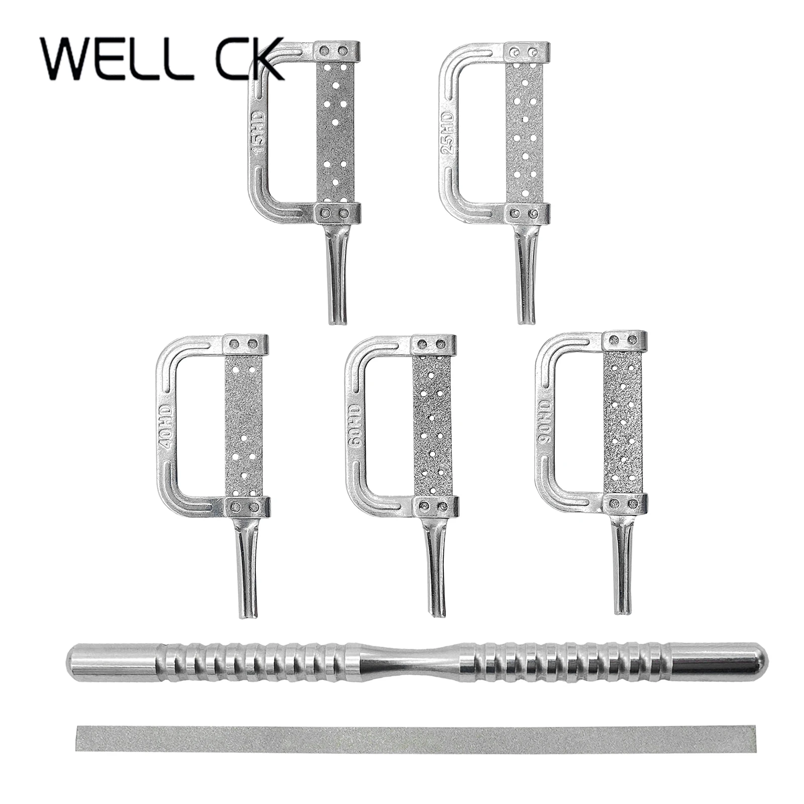 WELL CK 1 Set Dental Orthodontic Interproximal Enamel Reduction Automatic Strip 15HD 25HD 40HD 60HD 90HD with Handle