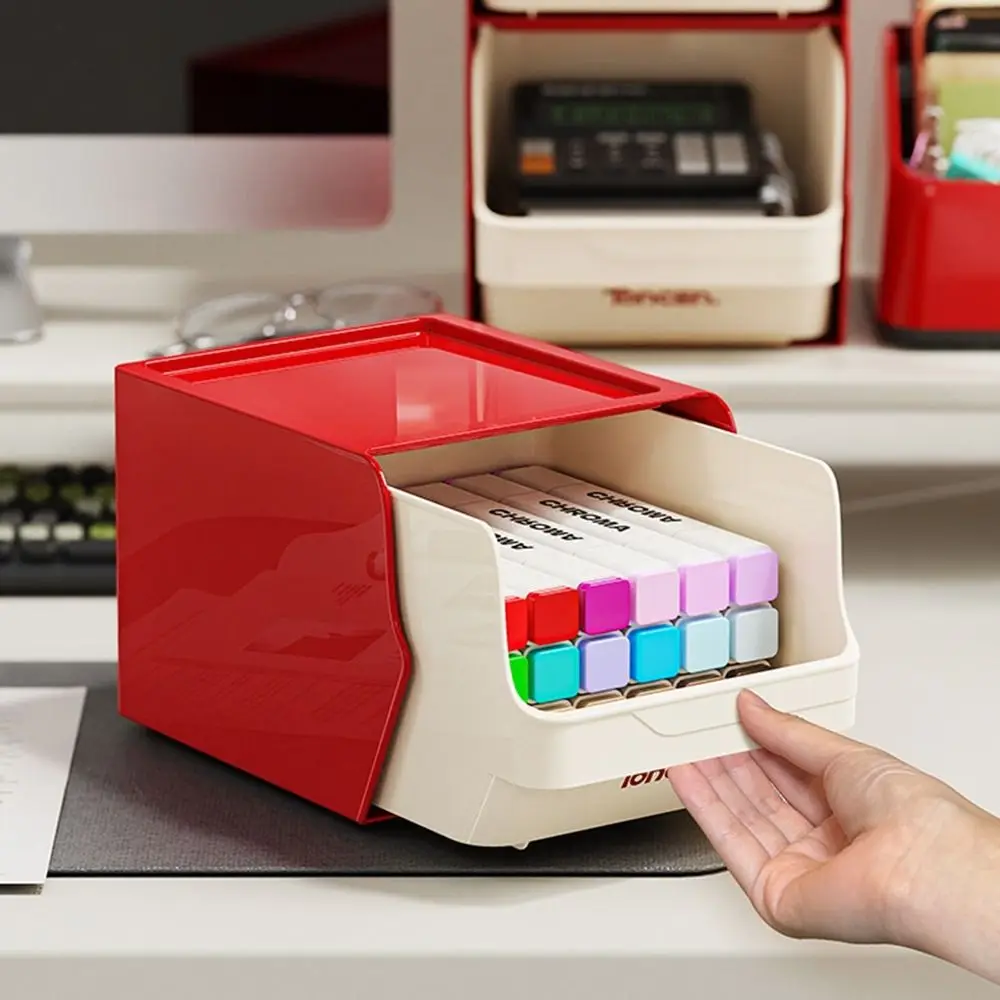 Multifunctional Wall-Mounted Tea Bag Storage Box Stackable Plastic Instant Coffee Rack Dustproof Desktop Storage Box Office