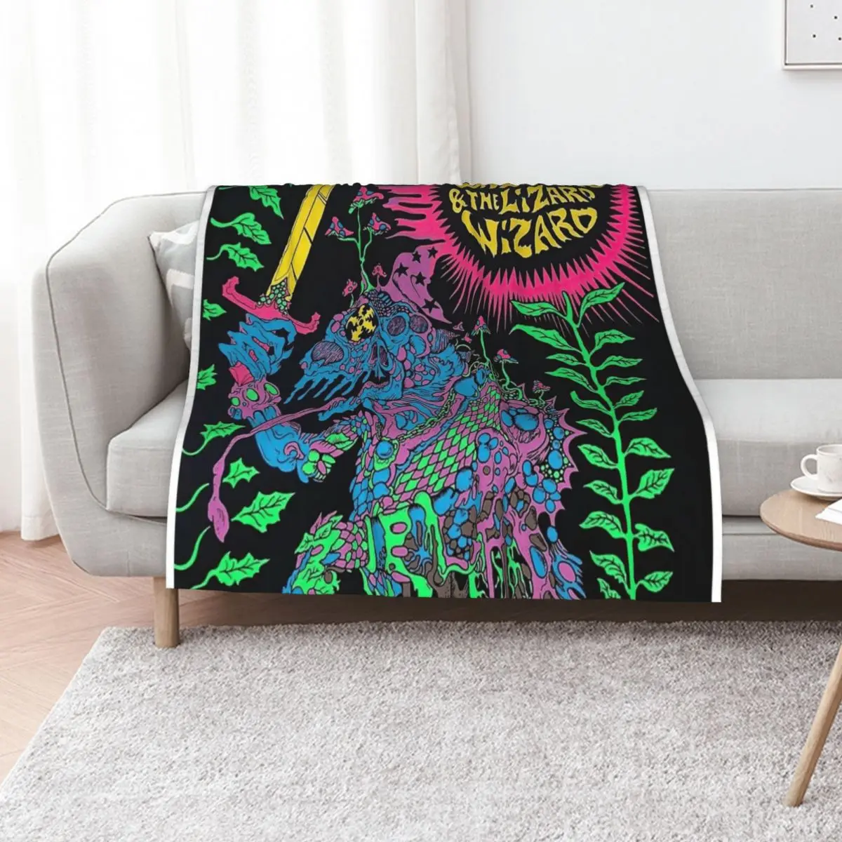 King Gizz Tour poster Throw Blanket Warm Plush Fuzzy Blanket for Living Room
