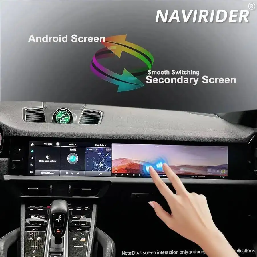 Interactive Car Radio for Porsche Cayenne 2018-2025 12.3 Inch Android 15 Media Video GPS Display with Carplay Support