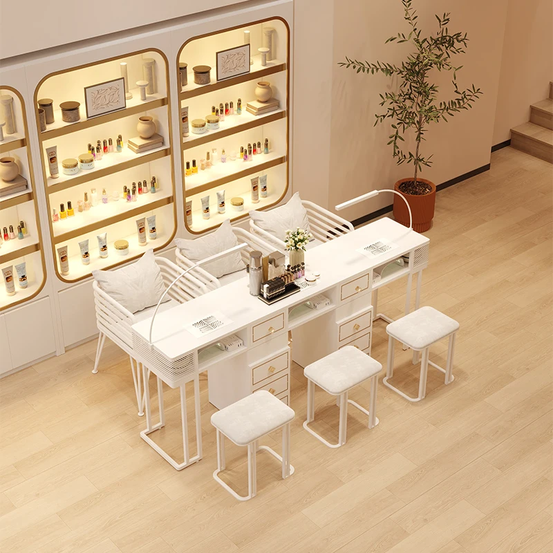 

Французский профессиональный стол для ногтей, роскошный минималистичный гламурный уникальный стол для ногтей, мебель для маникюрного салона премиум-класса Beauty Mesa Manicura