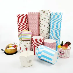 50Pcs Wavy Edge Cupcake Paper Cups Cupcake Liner Baking Cups High Temperature Resistant Christmas Party Baking Accessories Tools
