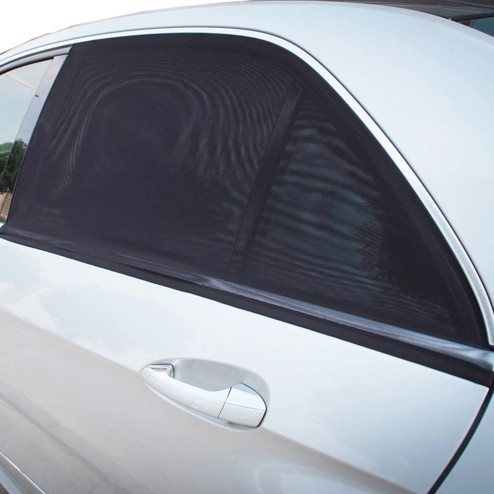 1Pair Car Window Sunshade Mesh Auto Rear Side Window Car Styling Breathable Shade Curtain Sun Visor Cover Automotive Interior image 6