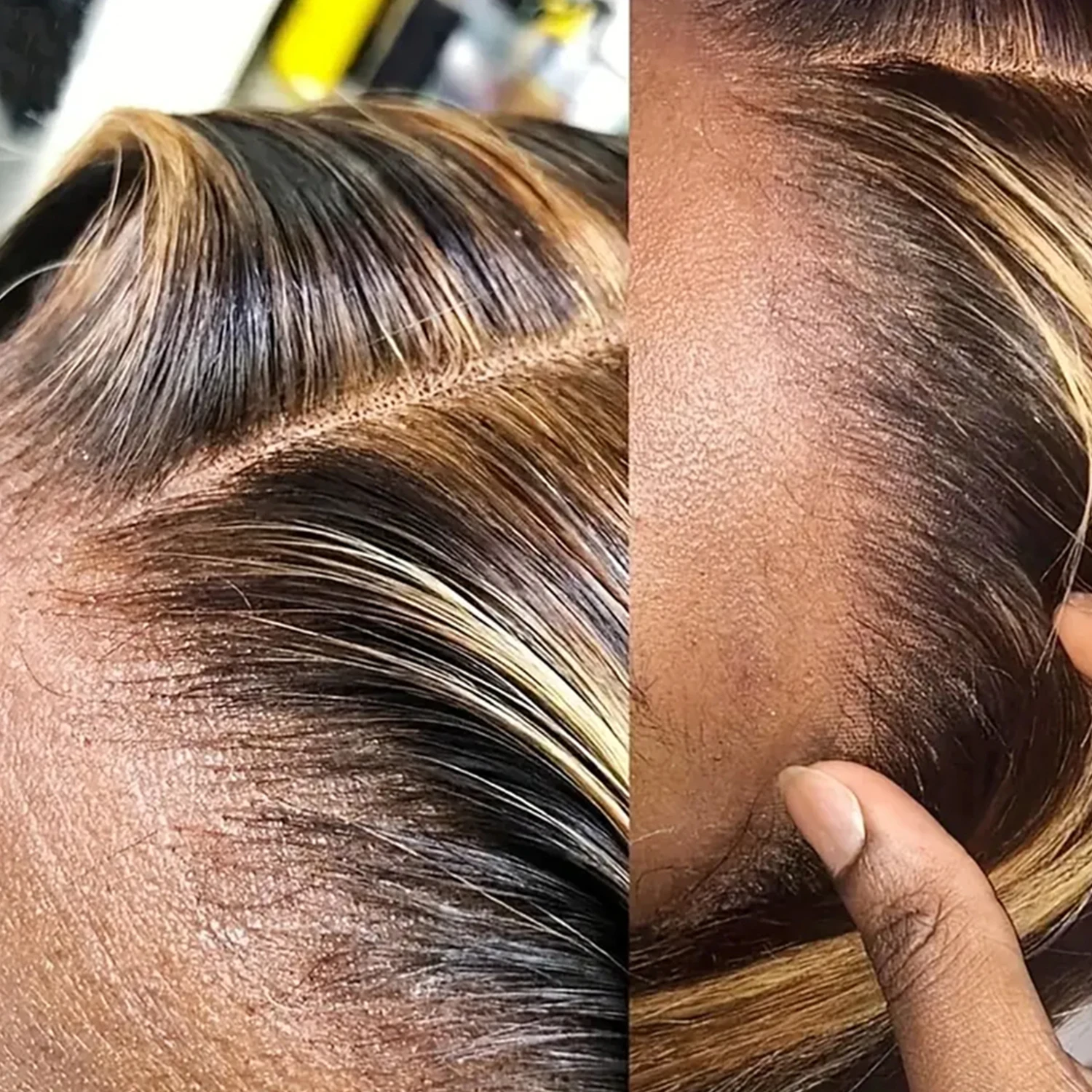 Peluca con malla frontal 4/27 cabello humano resaltado peluca con malla frontal ombré 180% densidad 13x4 peluca con malla frontal para mujeres coloreadas con pelo de bebé