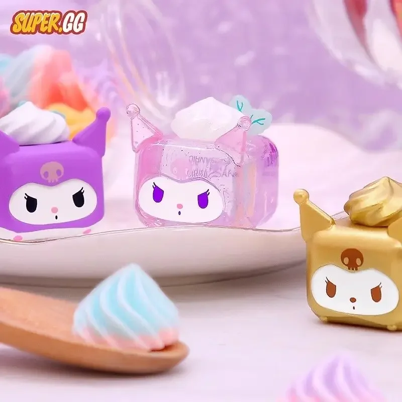 Genuine Sanrio Family Dessert Series Mini Square Doll Cute Blind Box periferiche Cartoon Cute Ornaments Toys Gifts