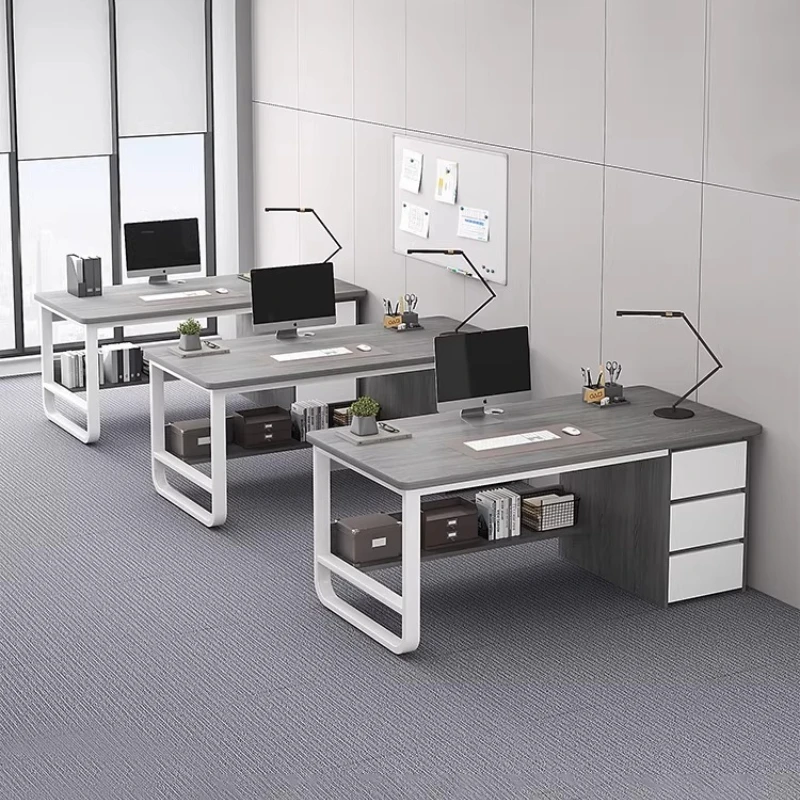 

Minimalist Modern Office Desk Chair Set — Employee Workstation Home Office Desk Or Bedroom Computer Table Office Furniture