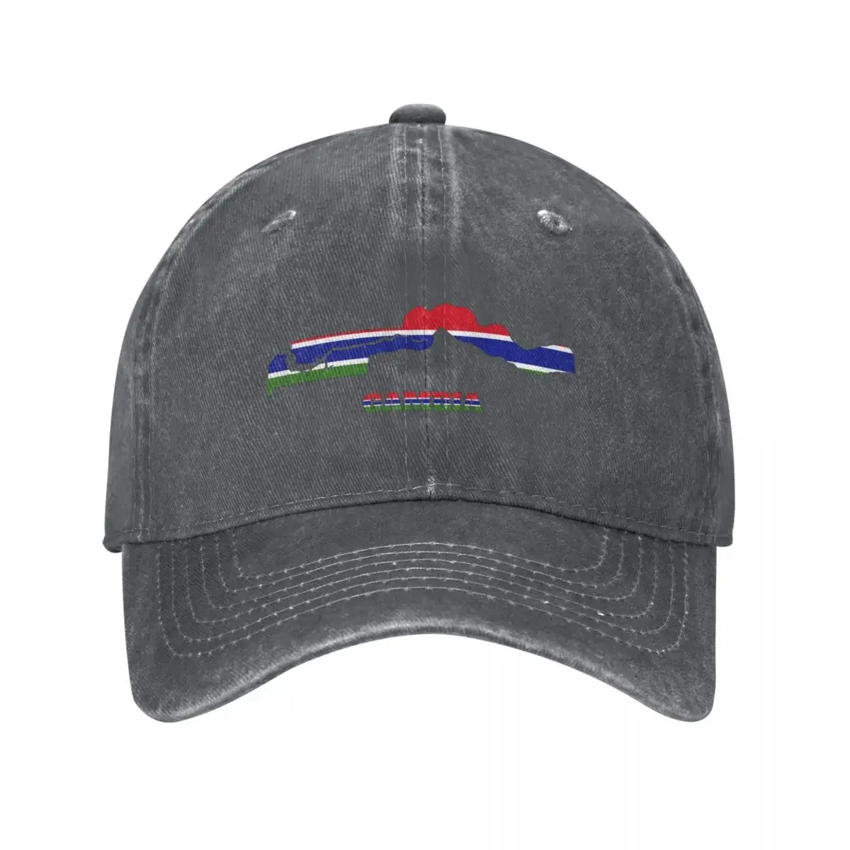 

Gambia flag map design Baseball Cap New In Hat Luxury Cap designer cap Hat Beach Woman Hats Men's