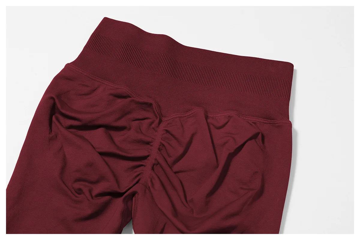 2-teiliges nahtloses Yoga-Outfit mit Neckholder-Top für Damen, Sport-BH, Shorts, Beauty-Back-Top, Lauf- und Fitnesshose, dehnbares, enganliegendes Set – Detail 6