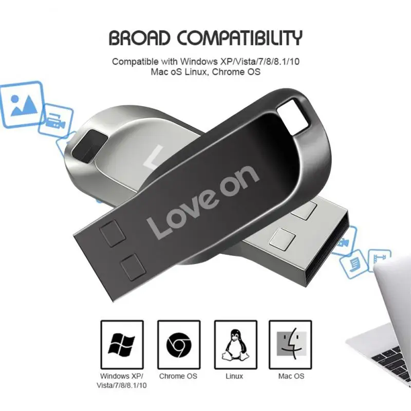 Upgraded 2TB Pen Drive Metal USB 3.0 High Speed External Memory USB Mini Flash Drives 1TB 256GB USB Flash Disk Adapter