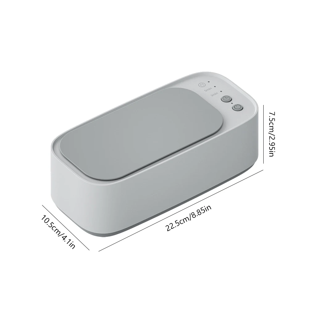 آلة التنظيف بالموجات فوق الصوتية المحمولة 45 كيلو هرتز منظف الاهتزاز عالي التردد 360 °   توقيت الغسيل للمجوهرات/الظارات/أداة المكياج