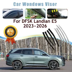 Car Window Visor For DFSK Landian E5 NEV 2023 2024 2025 2026 Rain Proof Guard Deflector Windshields Awning Trim Auto Accessories