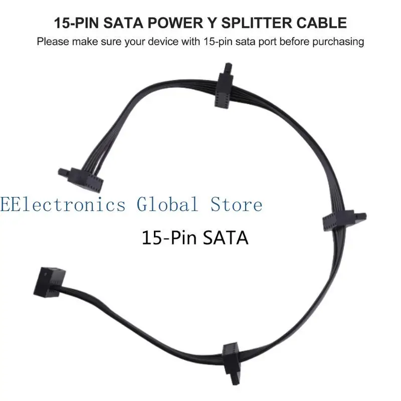 462B 15PIN LINE SPLITTER COMPUTER يقدم كابل توسيع القرص الصلب 15p إلى 4 منفذ