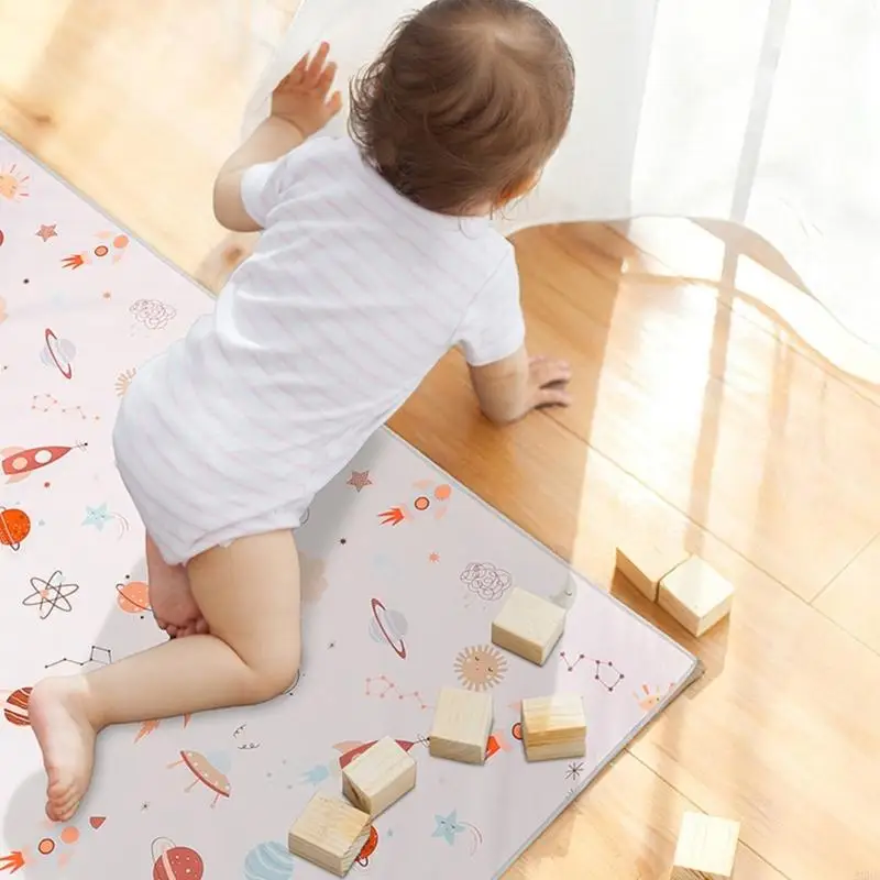 Children's High Foot Dining Chair Cushion Nonslip Floor Mat Game Picnicing Pad Dirt Proof And Waterproof 110x145cm A2UB