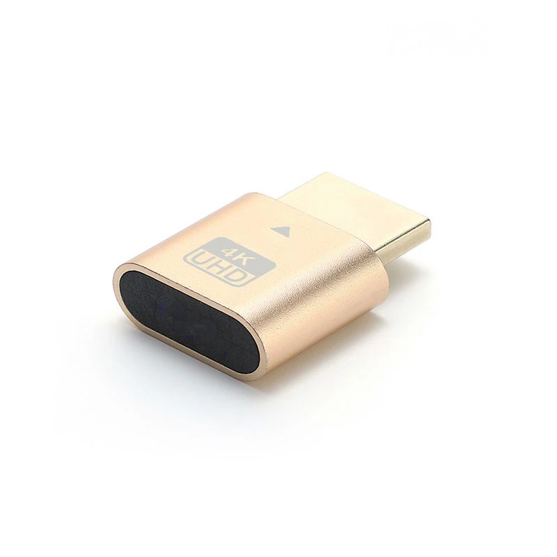 Hdmi-compatible Dummy Plug 4K Display Emulator Compatible with Windows Mac OSX Linux PC