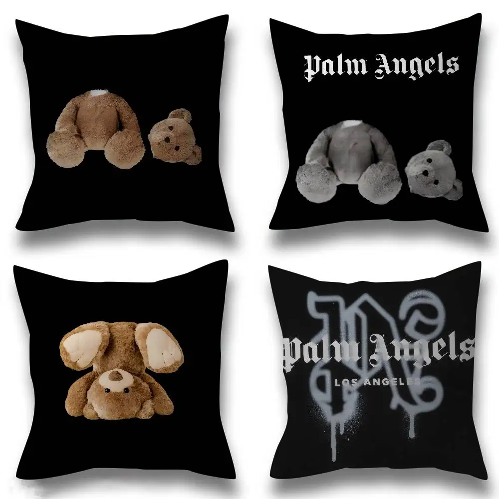 Kissenbezug, Geschenk-Kissenbezug für Schlafzimmer, Zuhause, Sofa, Stuhl, Sitzdekoration, modischer Kissenbezug, B_Palms Bear A_AngelS
