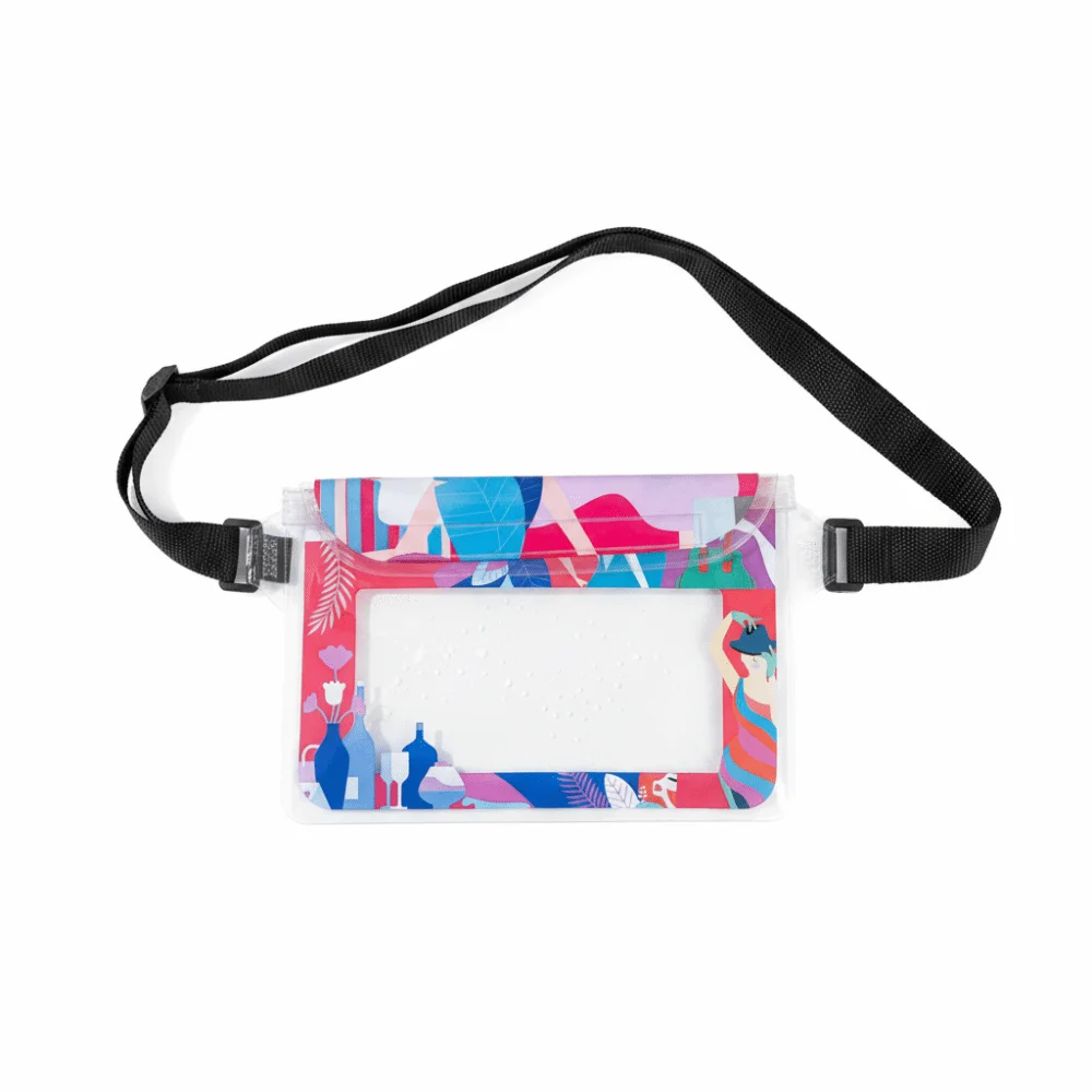 

Adjustable Strap Waterproof Phone Bag Thicken Material Transparent Case Transparent Fanny Pack Cartoon Pattern Portable