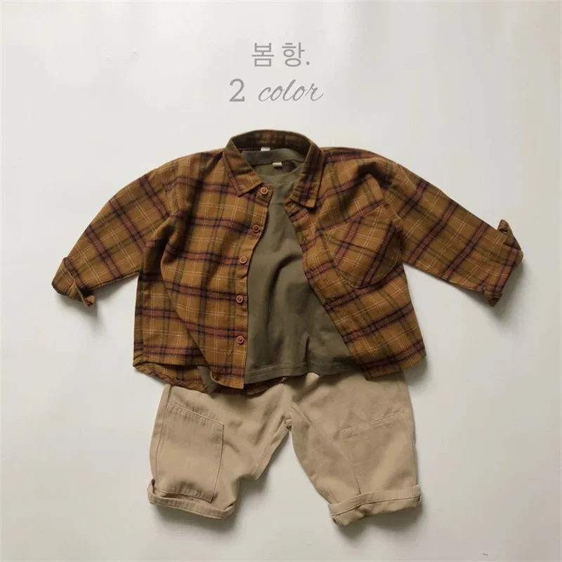 

Outwear Cotton 2025 New Spring Autumn Shirts Outwear High Quality Children's Clothing Boys Baby's Kids Blouse Coat Jacket