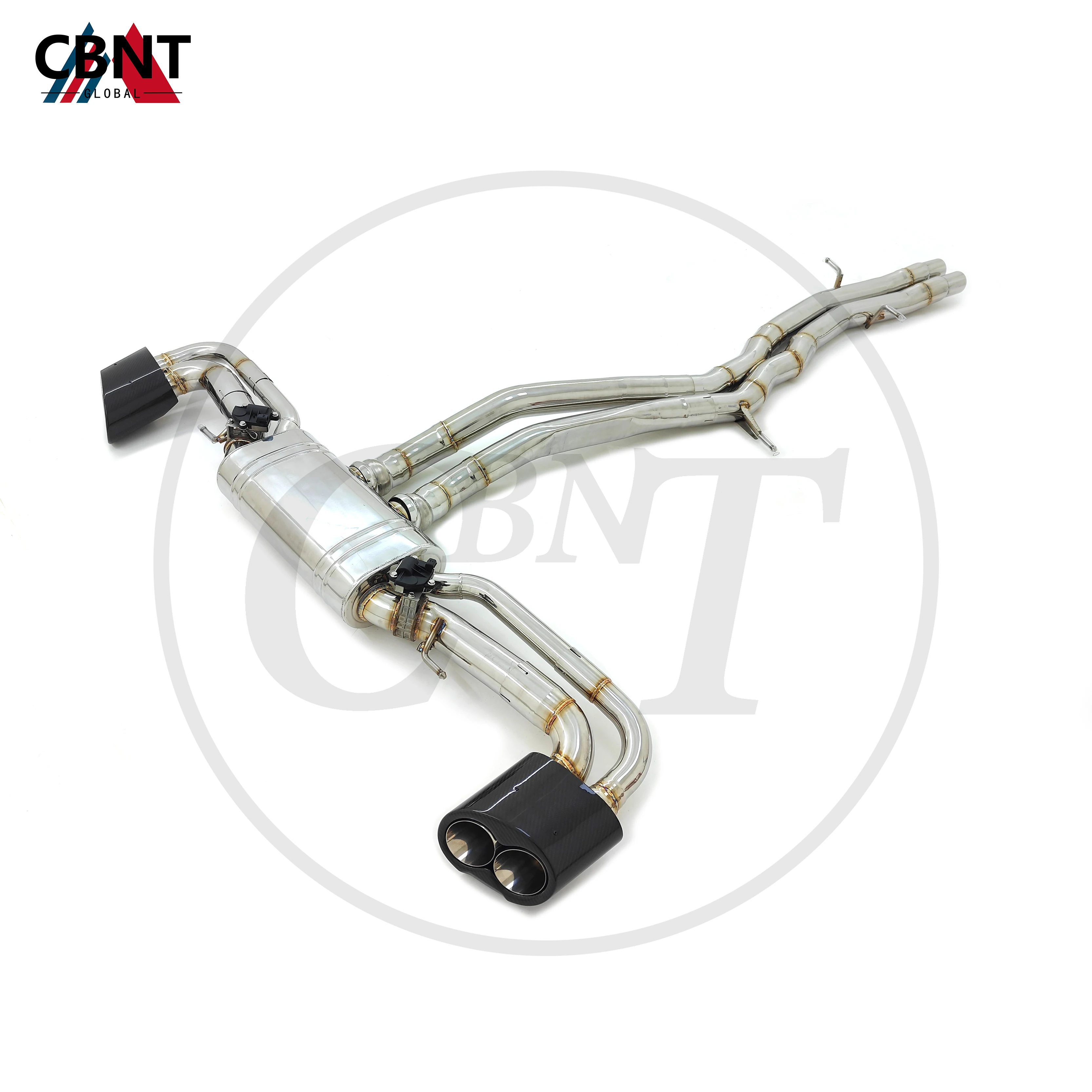 CBNT for Audi RSQ8 4.0T Valved Exhaust Catback High Quality SS304 Stainless Steel Tuning Exhaust-Pipe with Valve Muffler