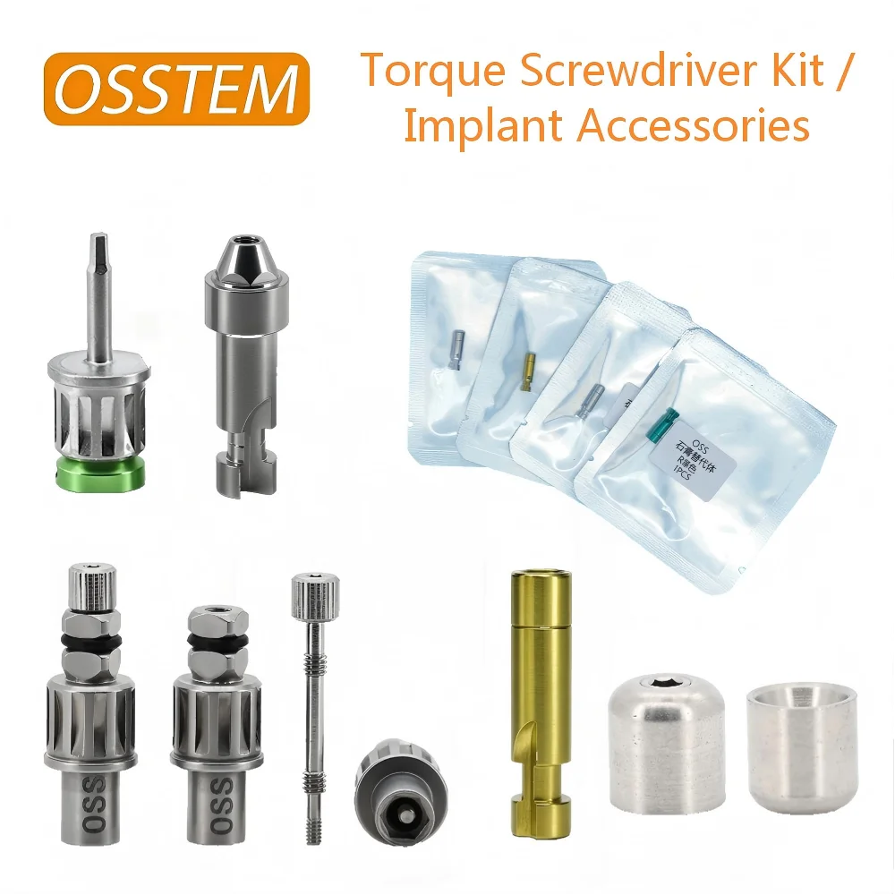 

30Pcs Osstem Implant Torque Screwdriver Lab Analog and Medical Ball Cap, Dental Implant Accessories