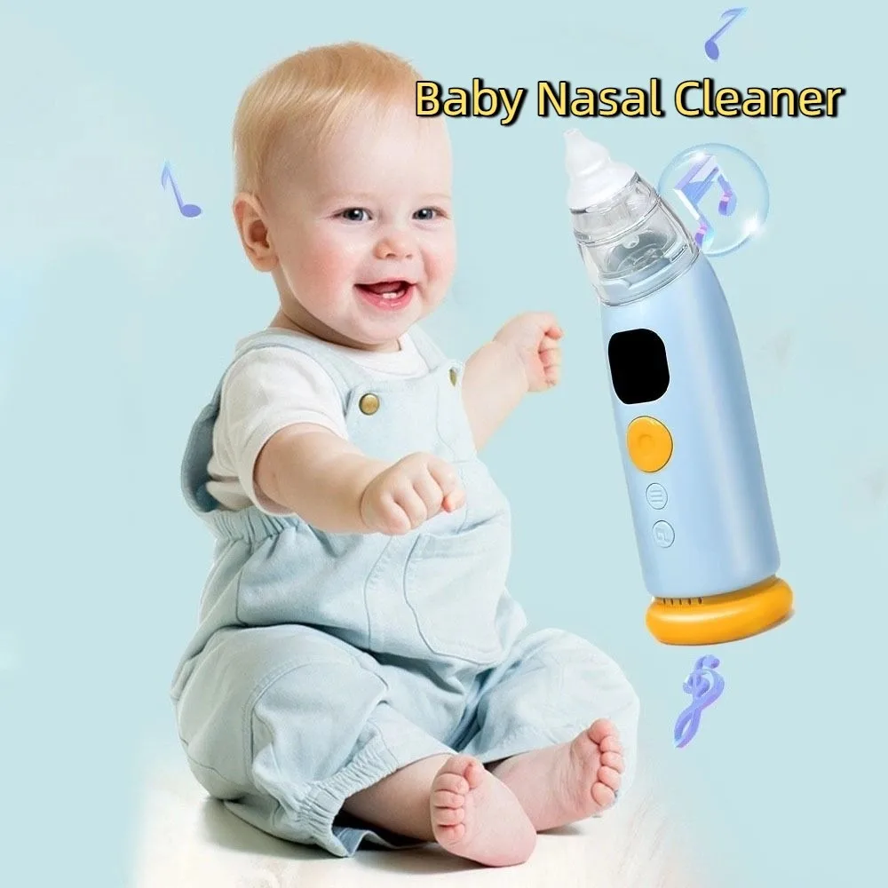 

USB перезаряжаемый электрический назальный аспиратор, регулируемый всасывающий детский очиститель для носа с защитой от обратного потока и 3 силиконовыми насадками, низкий уровень шума