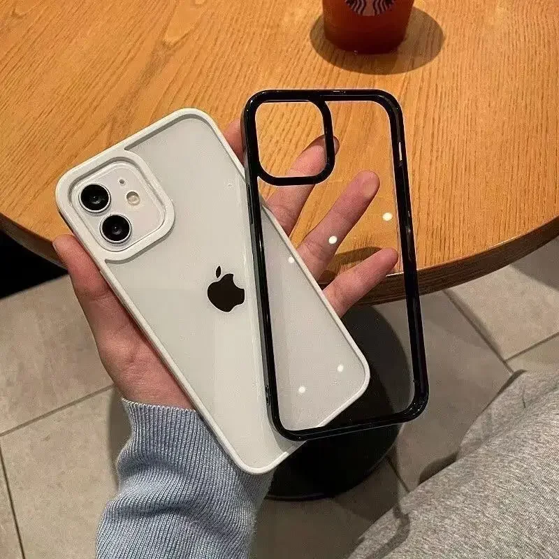 Candy Soft Silicone Phone Case For iPhone 16 15 14 Pro Max 13 12 Mini 11 XS X XR 7 8 Plus SE2 Transparent Shockproof Back Cover