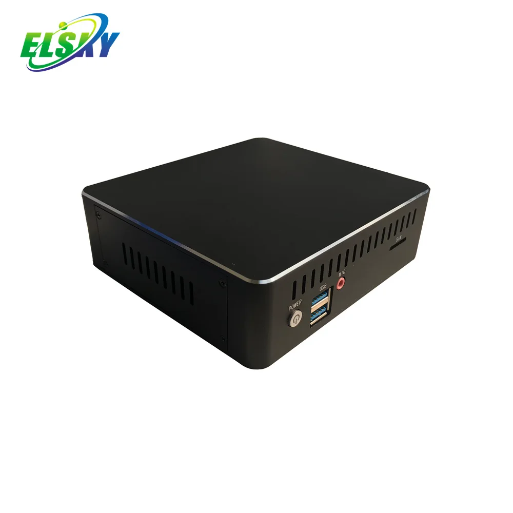 ELSKY NANO Mini Pc Win10 with CPU Skylake 6th Gen Core I3 Motherboard 6100U Realtek RJ45 LAN VGA HD_MI EDP N67