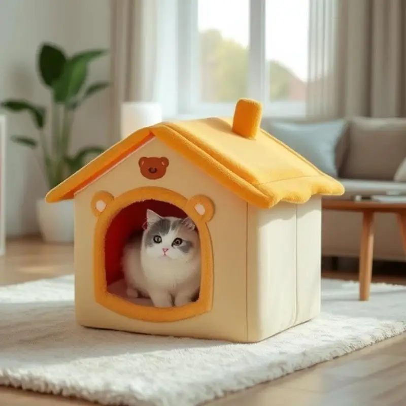 

Warm Detachable Dog House Bed Pet Supplies Small Dogs Four Seasons Universal Washable Cozy Pet Home Outdoor Use