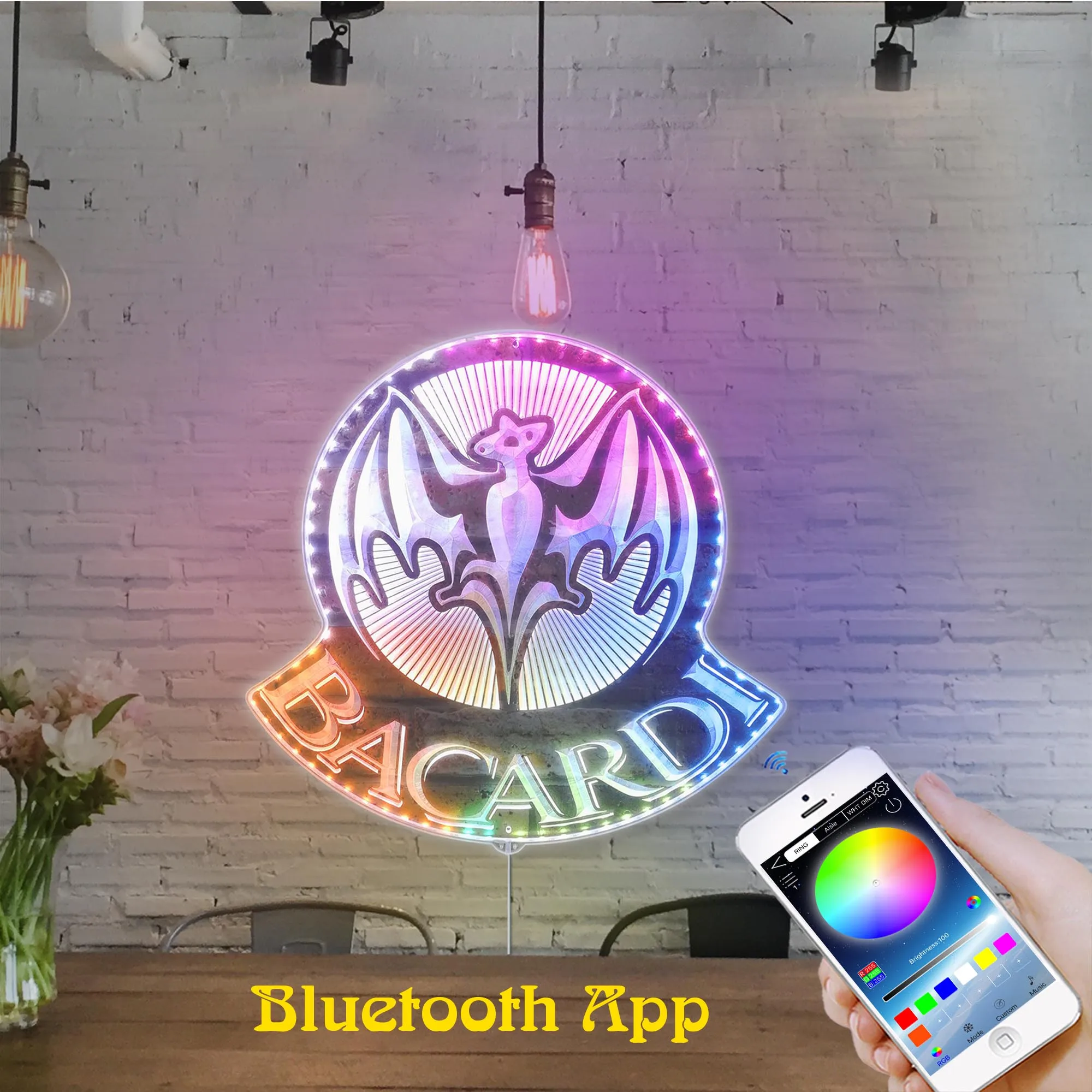 Bacardi Home Bar Neon RGB Lit LED Sign