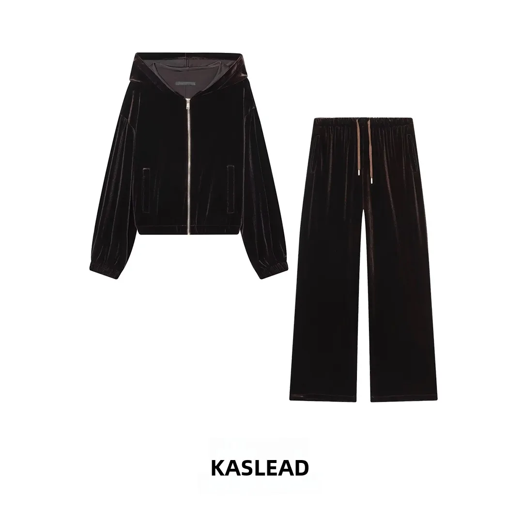 

KASLEAD New Faionable mat Hooded Velvet Jaet Street Sle Long Sve Zipper Closure Women's ort Outerwear