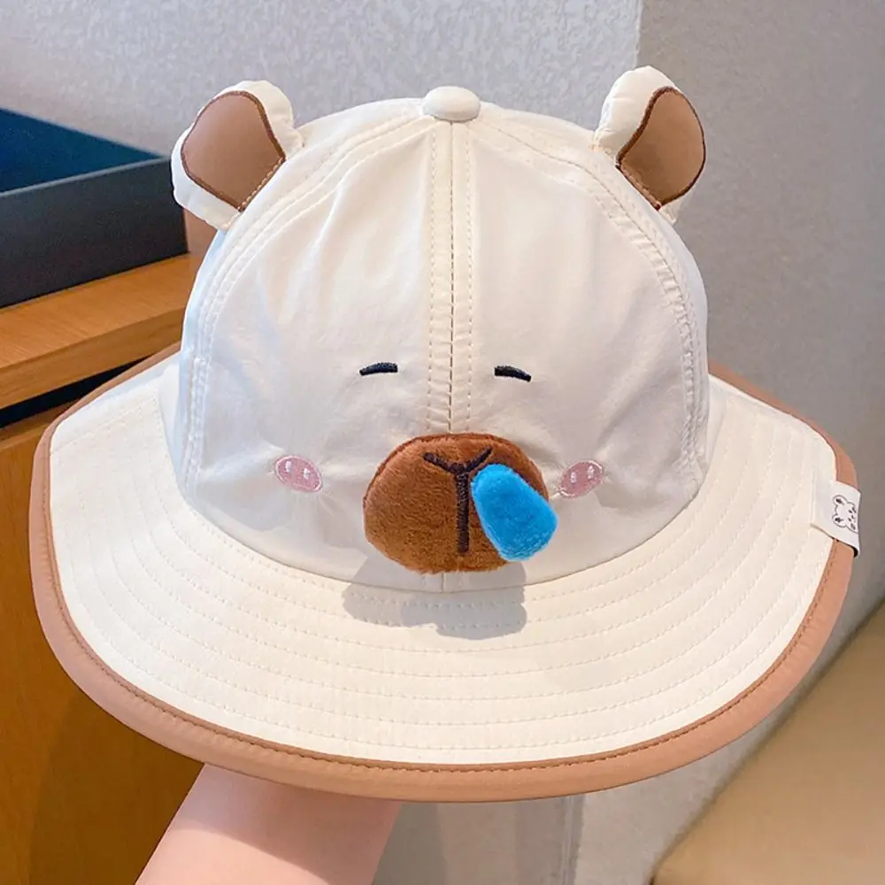 

Kawaii Capybara Baseball Hat Anti-UV Cartoon Kids Summer Sunhat Fishmen Hat Sunshade Children's Peaked Cap Boys/girls