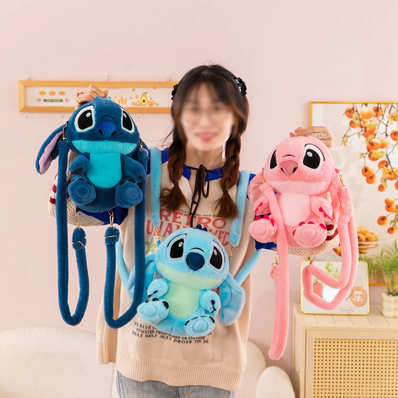 

Disney Stitch плюшевая игрушка 30 см мультяшная плюшевая кукла рюкзак большой емкости мягкий и милый игрушечный рюкзак подарок на день рождения и Рождество