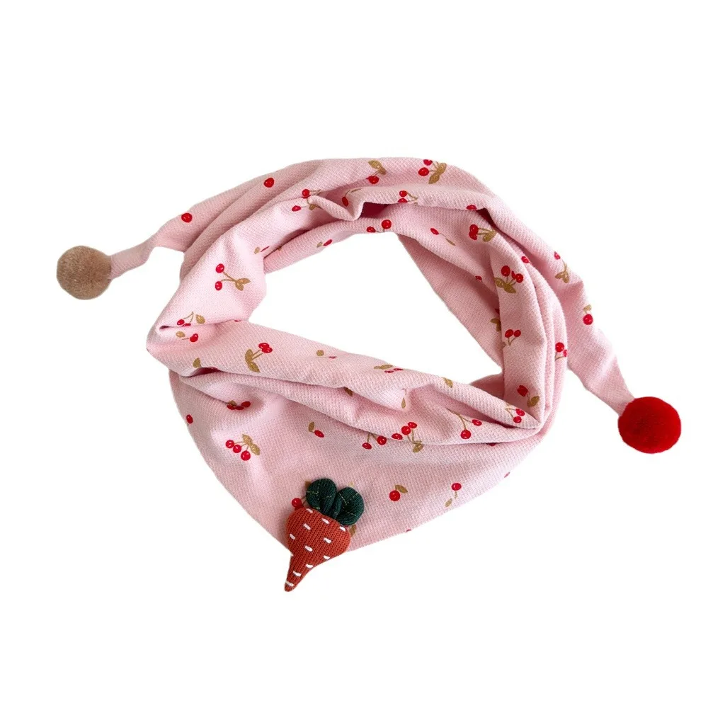 Children's Warm Scarf Baby Triangle Scarf Baby New Autumn And Winter Neck Cover Girl Windproof Boy Neck 24W013