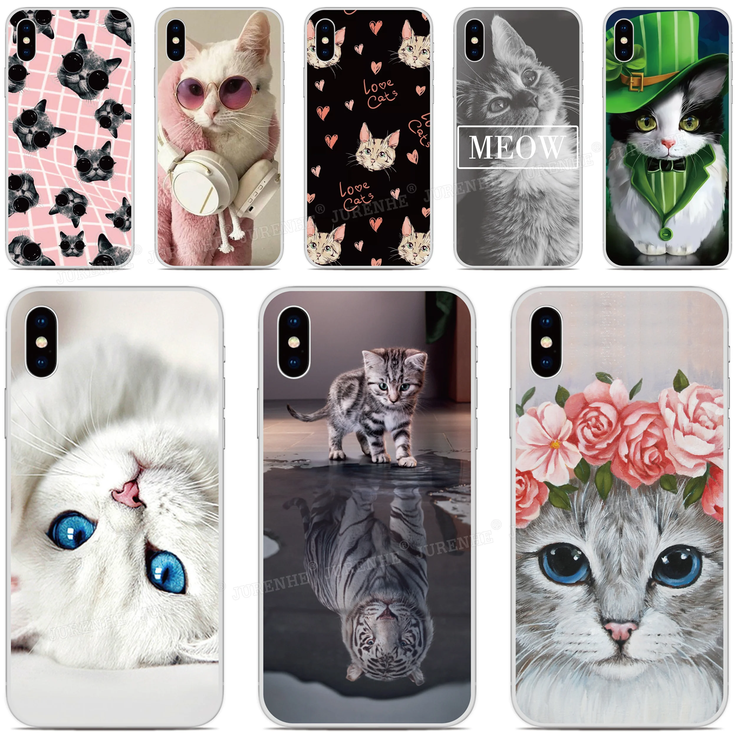 Cute Cat Cover For TCL 30 SE 40 XL 10 Lite 20 Pro R 20B 30E 403 306 305 405 406 408 303 ION X 30Z A3 20S 10L Plus 5G Case