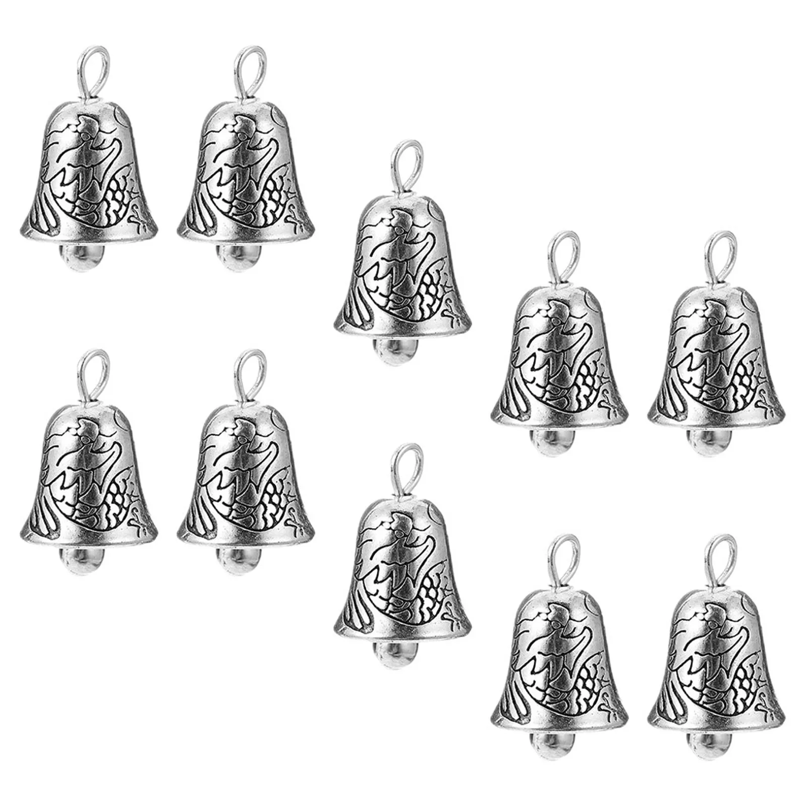 

10Pcs Mini Bell Pendants Small Alloy Charms for DIY Jewelry Making Bracelet Necklace Keychain Hanging Ornaments Craft Decor