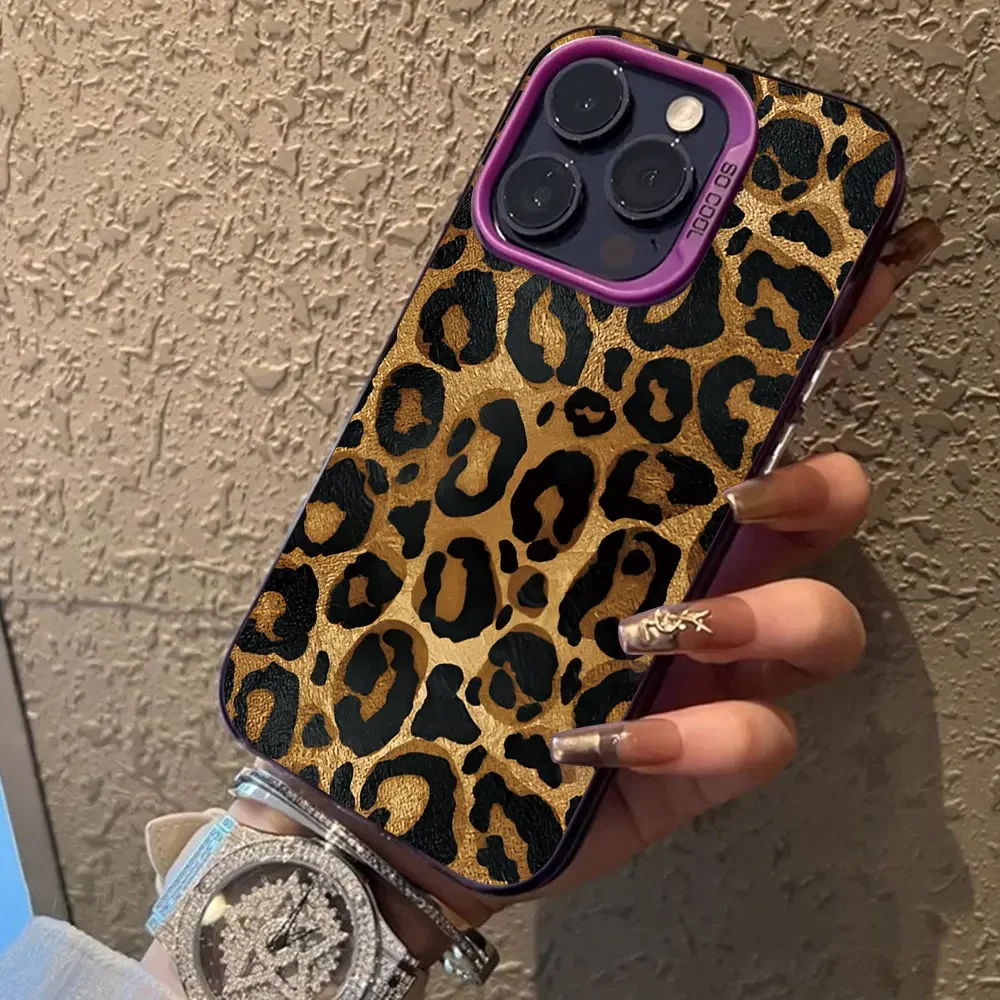 Fashion Leopard Case dla Motorola Moto G84 5G G10 G20 G30 G04S G24 G14 G34 G13 G23 G53 G22 E32S E22i Shockproof Protect Cover