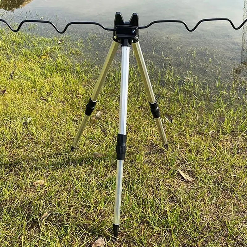 

1pc Fishing Pole Support Frame Foldable Fishing Tripod Adjustable Telescopic Tripod Fishing Rod Bracket Holder Tripod