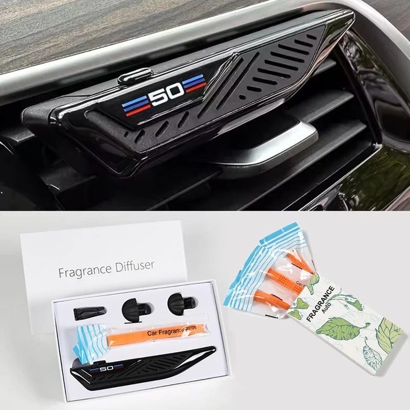 Car Air Fresheners F10 F30 Fragrance Holder Refill Strips Car Air Freshener Perfume Diffuser Blade Shape Vent For BMW