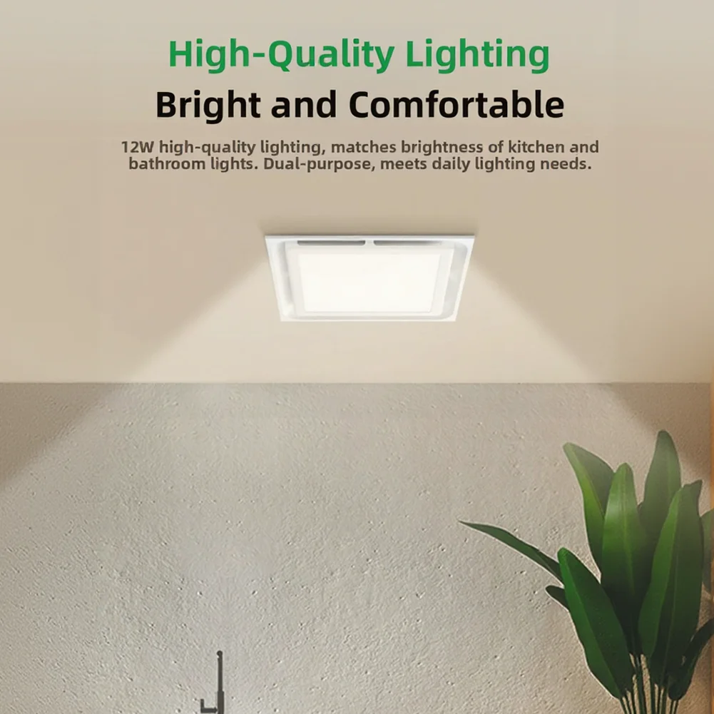 Ceiling Ventilation Fan, Lighting 2-in-1 Exhaust Fan With LED Light, Exhaust Fan Air Conditioner  Furnace Split Systems