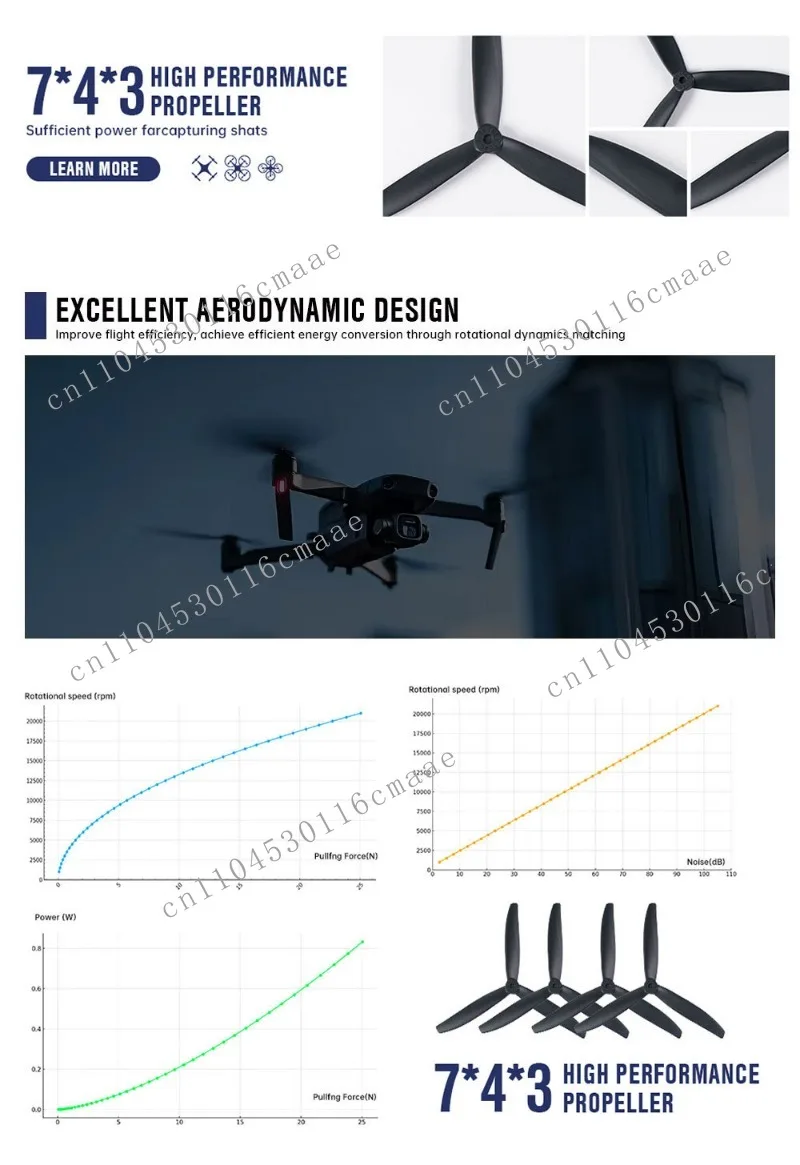 7X4X3 paddle 7040 propeller 7 inch blade for drone freestyle DIY parts