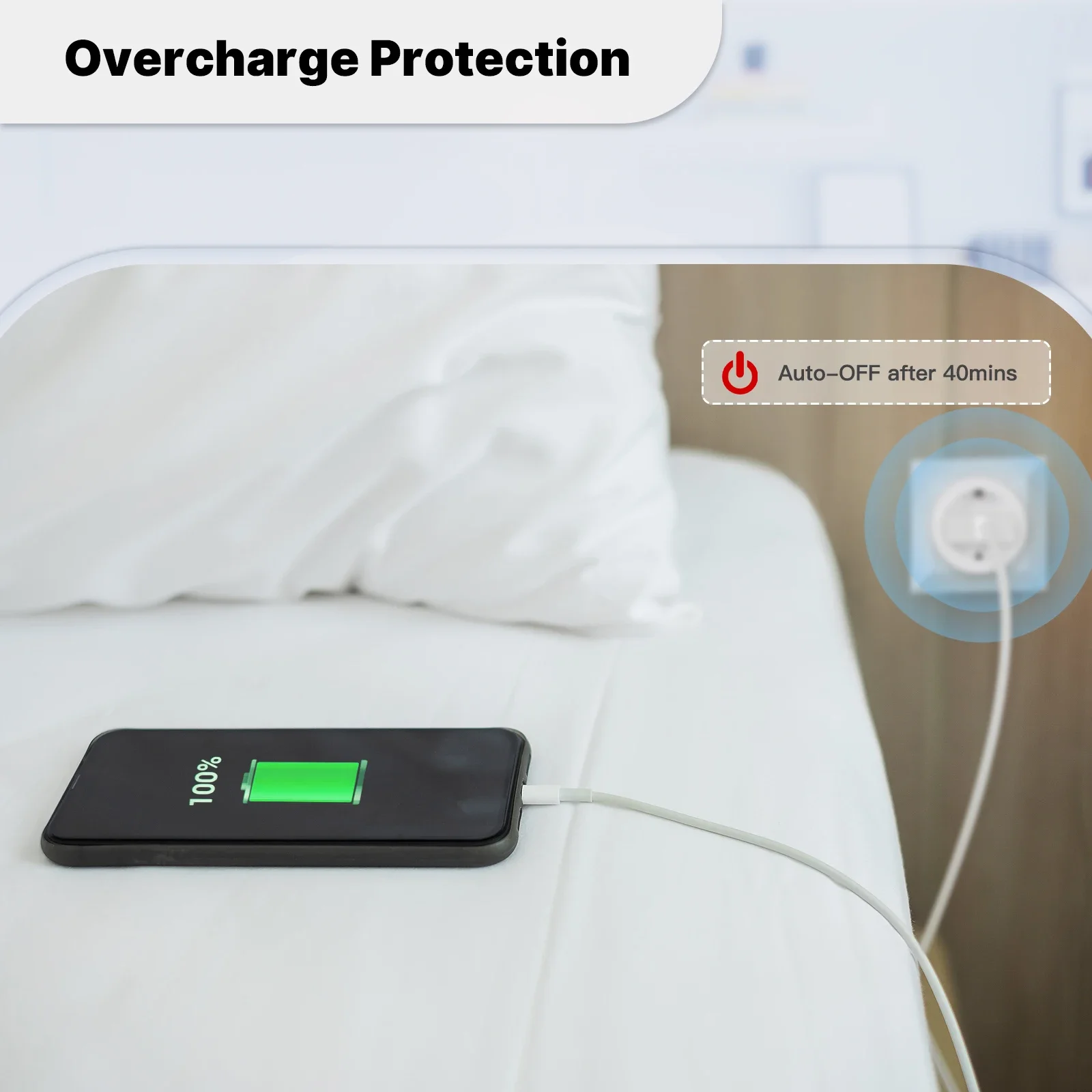 Moes Tuya Smart Socket EU/UK/US Version Matter WiFi APP Remote Control Energy Monitor Child Lock Voice Control by Alexa Google